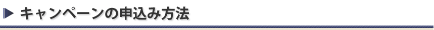 キャンペーンの申込み方法