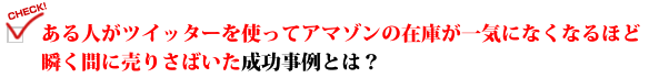 ある人がツイッターを使ってアマゾンの在庫が一気になくなるほど瞬く間に売りさばいた成功事例とは？