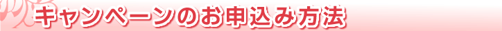 キャンペーンの申込み方法